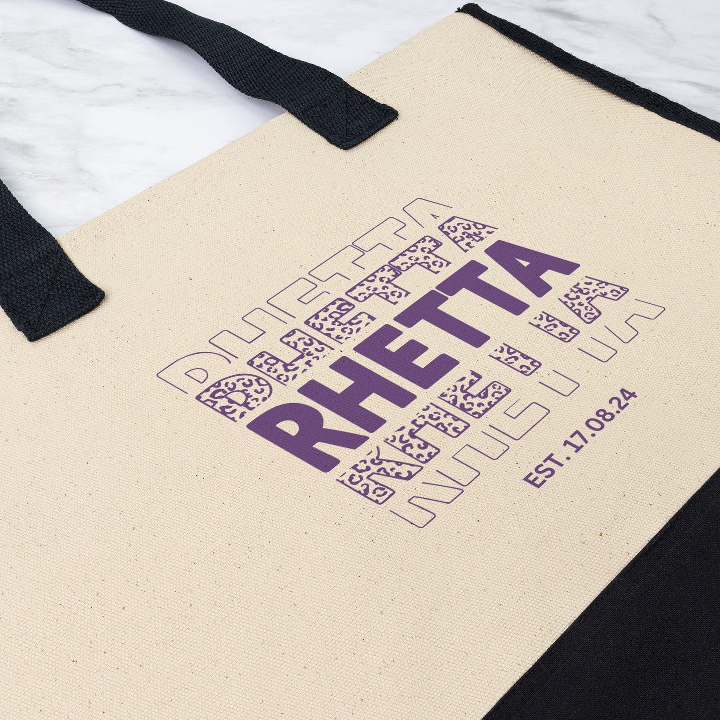 Custom Repeating Name Totebag