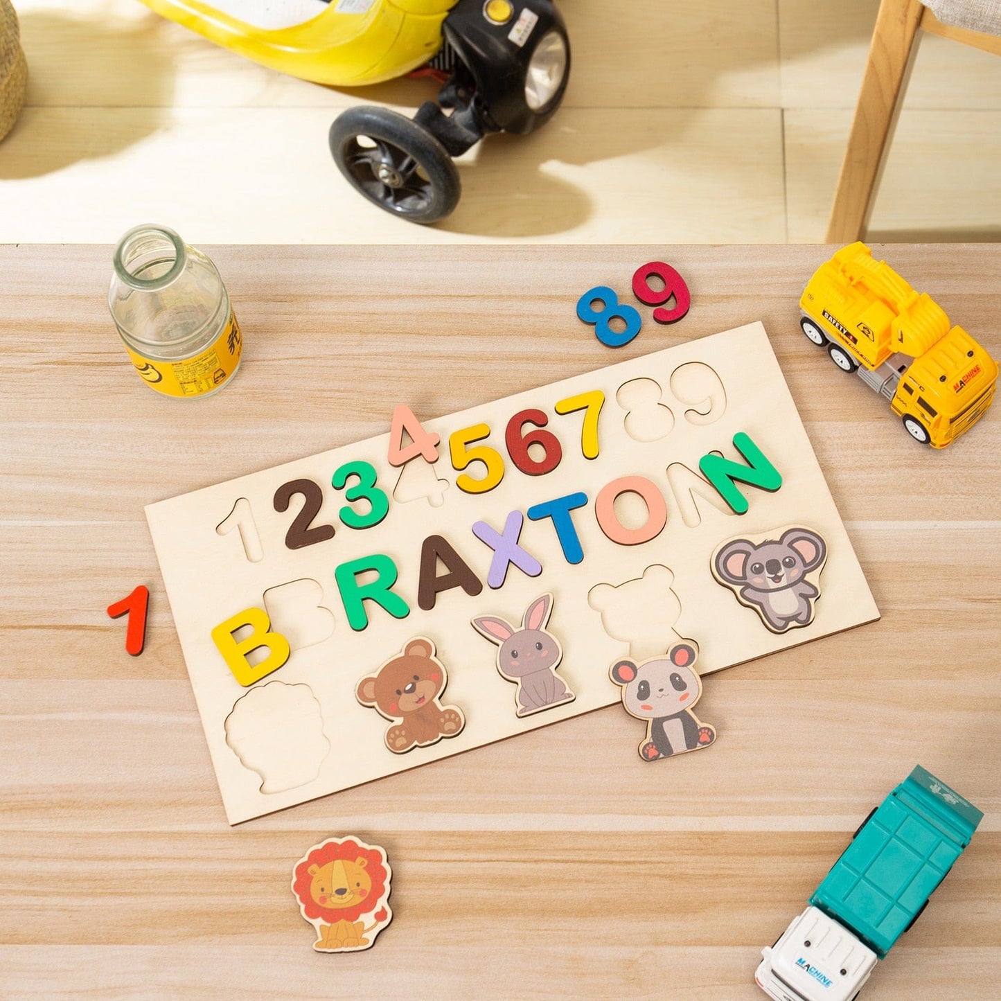 Personalized Wooden Name Puzzle Gifts For Kids Custom Name Baby Shower for Newborn Toddler Toys First Birthday Christmas