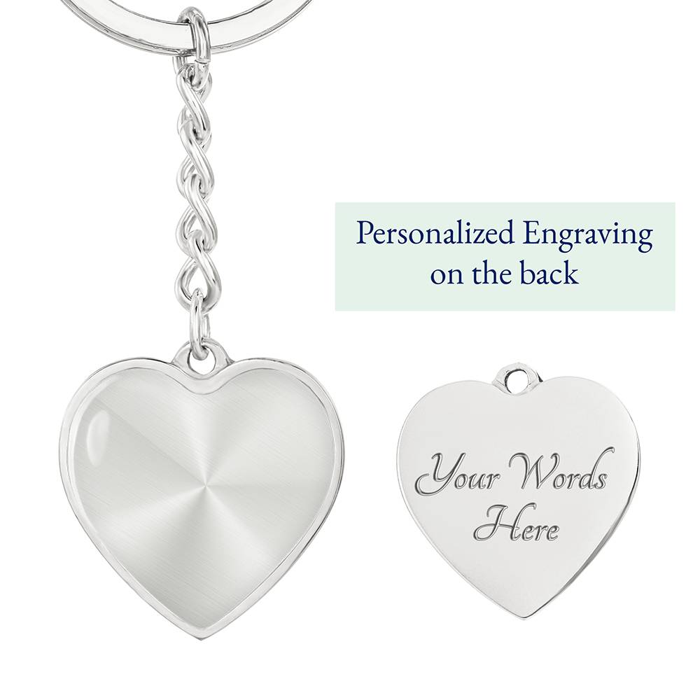 Custom Birth Month Flower With Engraving Key Chain