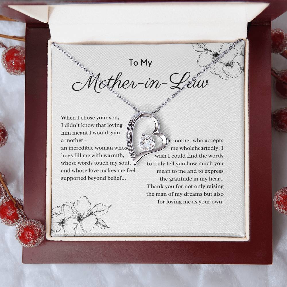 Gift for My Mother In Law, Incredible Woman - Forever Love Necklace