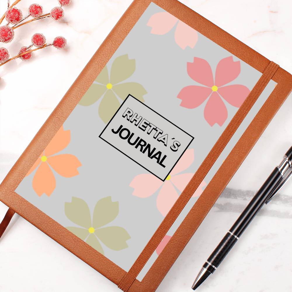 Custom Name Clover Flower Journal