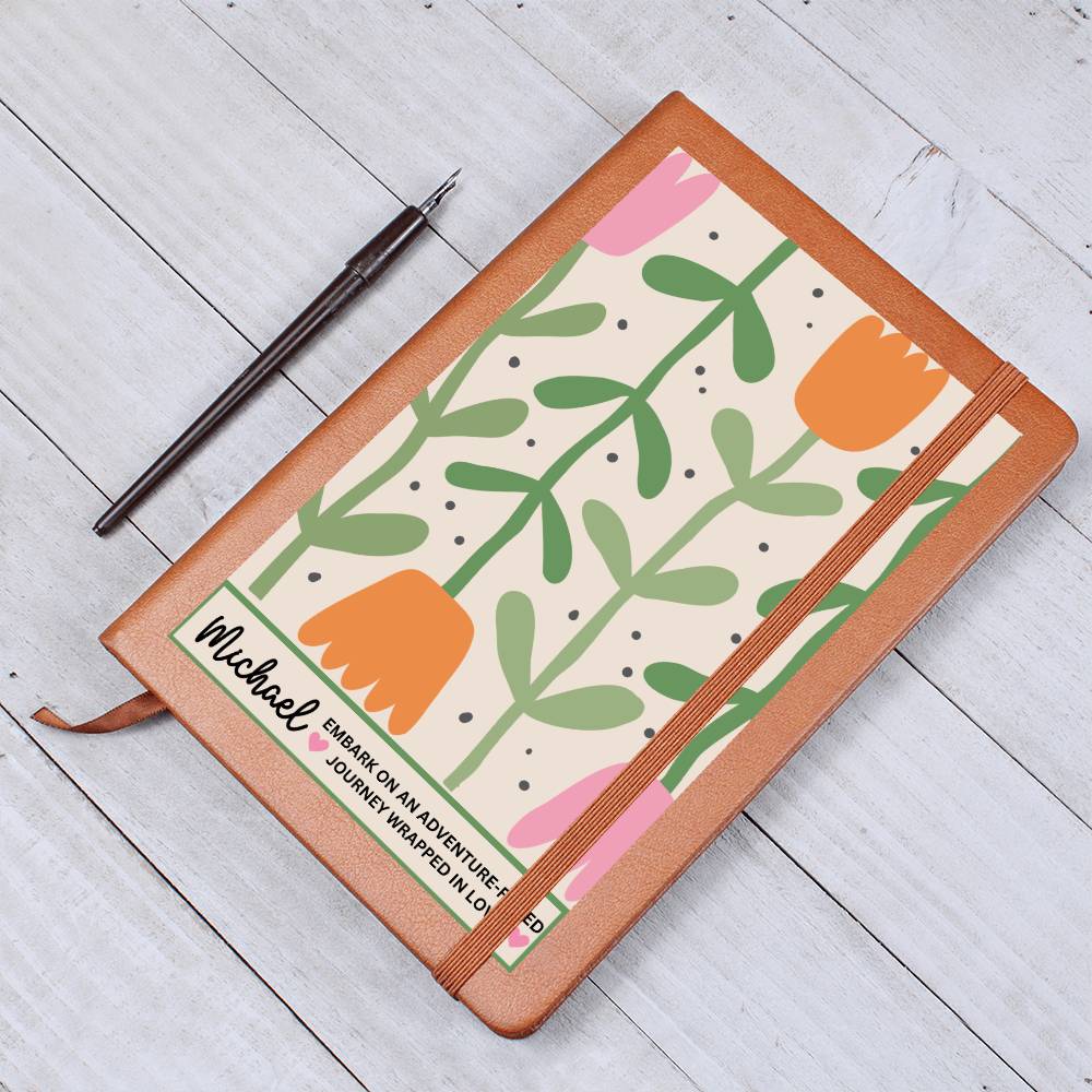 Custom Name Lime BOHO Journey Wrapped In Love Writing Journal