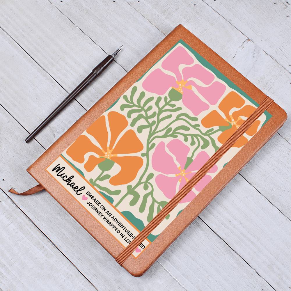 Custom Name Orange BOHO Journey Wrapped In Love Writing Journal