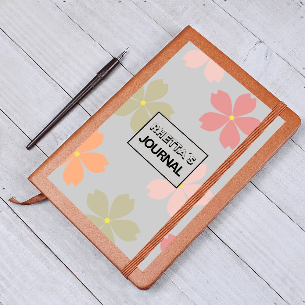 Custom Name Clover Flower Journal