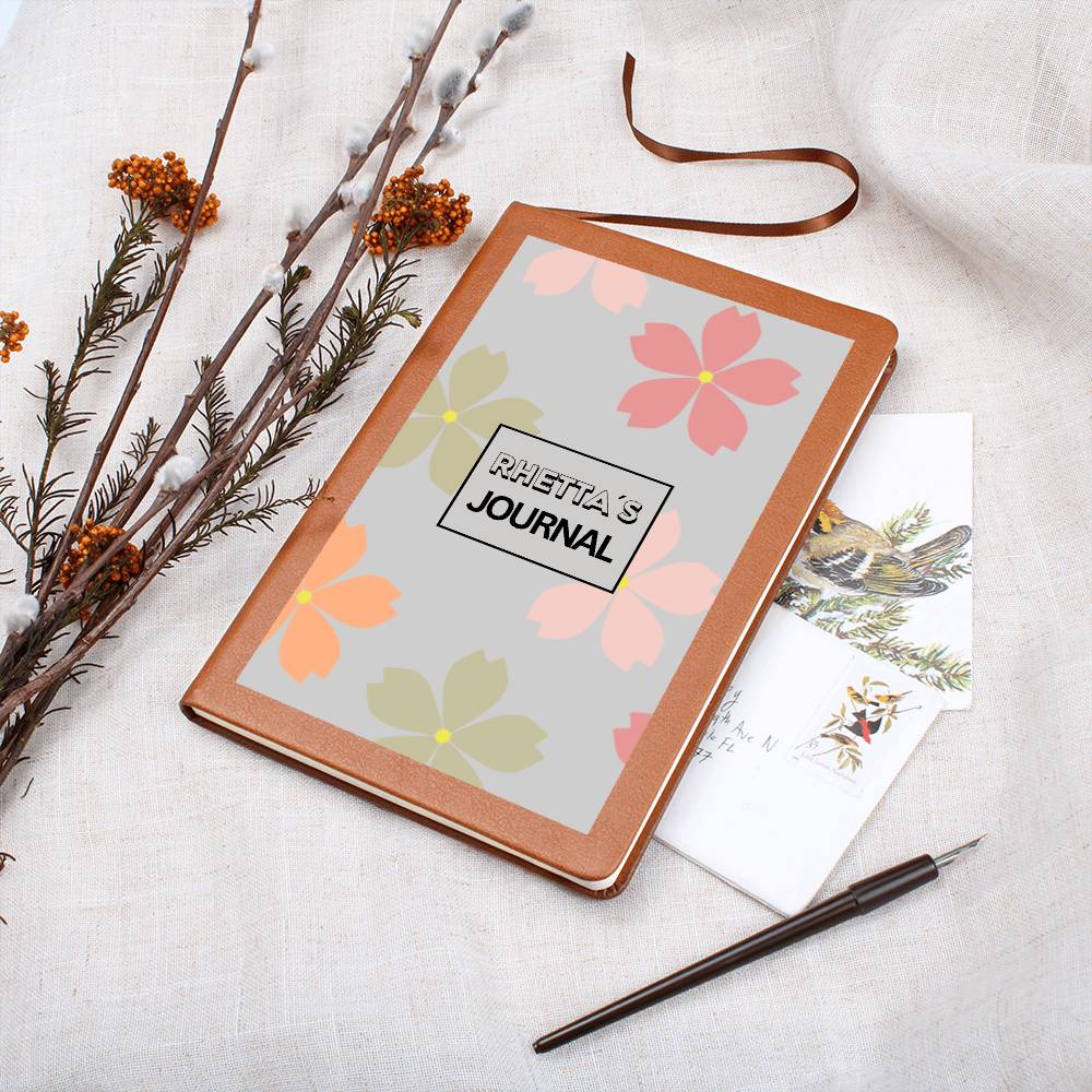 Custom Name Clover Flower Journal