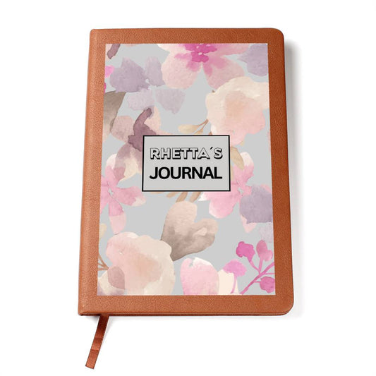 Custom Name Purple Flowers Journal