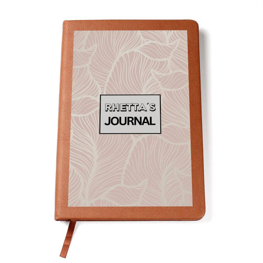 Custom Name Leaf Pattern Journal