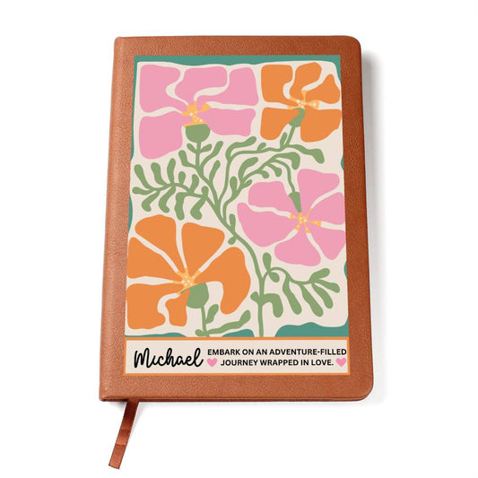 Custom Name Orange BOHO Journey Wrapped In Love Writing Journal