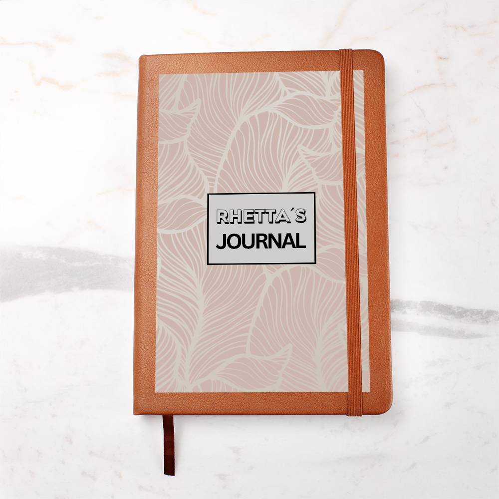 Custom Name Leaf Pattern Journal