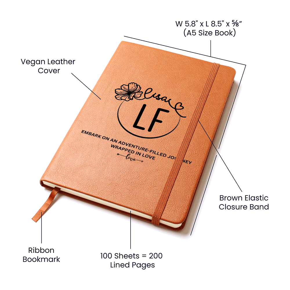 Custom Name Initial Adventure Filled Journal