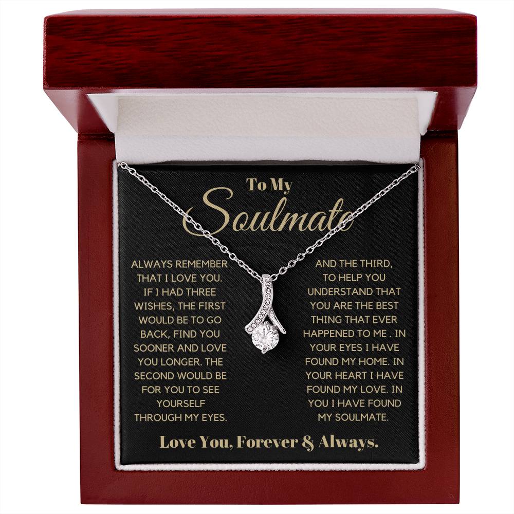 Keywords: gift for soulmate, sentimental necklace, meaningful jewelry, jewelry for soulmate, Love necklace, keepsake necklace, gift of love, soulmate gift ideas
Give your soulmate a gift that holds all your love and dreams with the "Gift For Soulmate. This beautifully crafted necklace is more than just a piece of jewelry-it's a heartfelt symbol of your hopes and blessings for her future. With its elegant design and thoughtful message card, this gift is perfect for birthdays, graduations, or special mileston