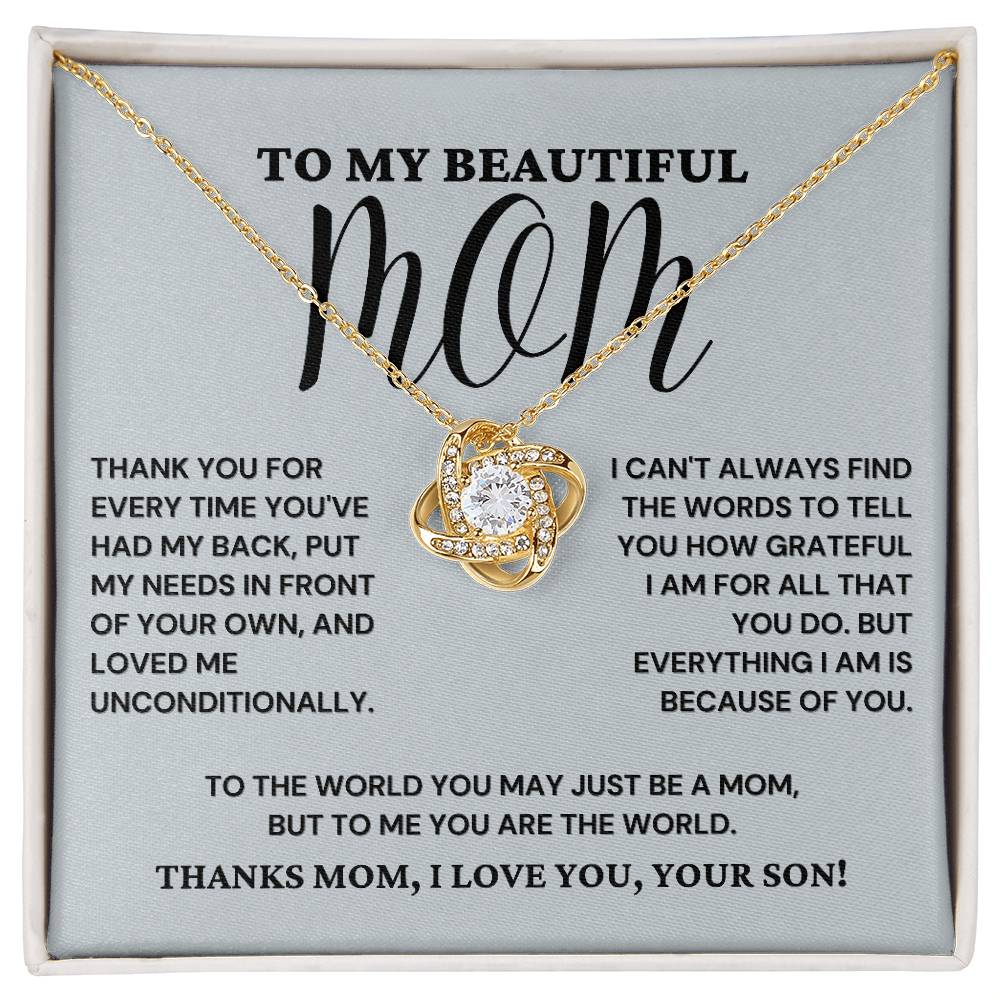 To My Beautiful Mom From Son - You Have My Back