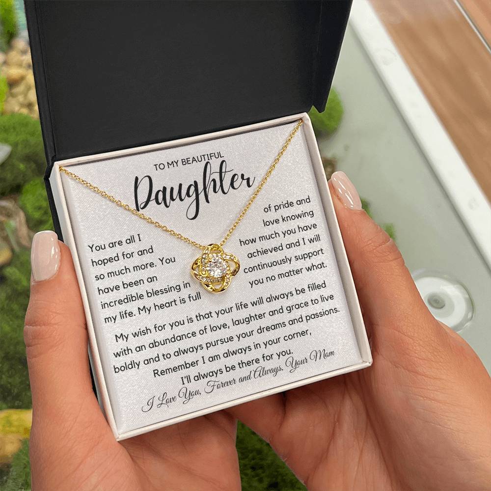 To My Beautiful Daughter - Proud Of You Necklace