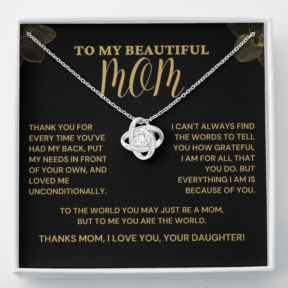 Gift For Beautiful Mom From Daughter - Thank You