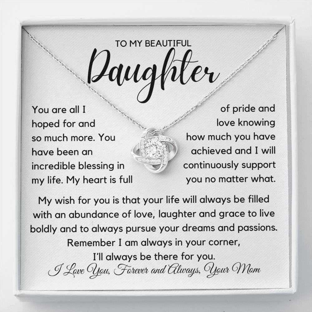 To My Beautiful Daughter - Proud Of You Necklace