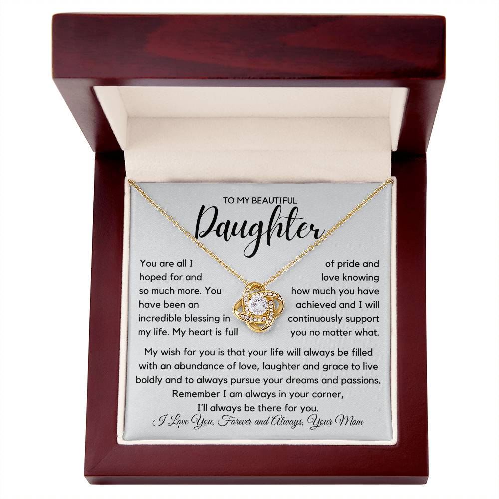 To My Beautiful Daughter - Proud Of You Necklace