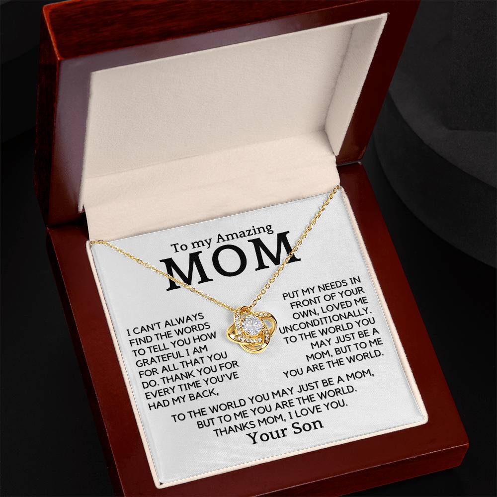 Gift For Amazing Mom From Son - You Are My World