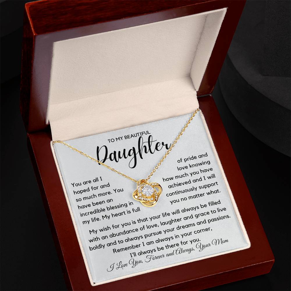 To My Beautiful Daughter - Proud Of You Necklace