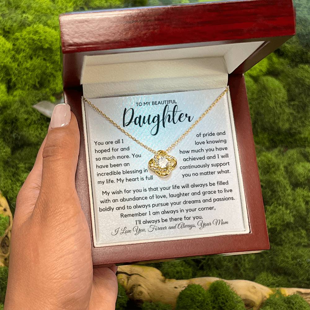 To My Beautiful Daughter - Proud Of You Necklace