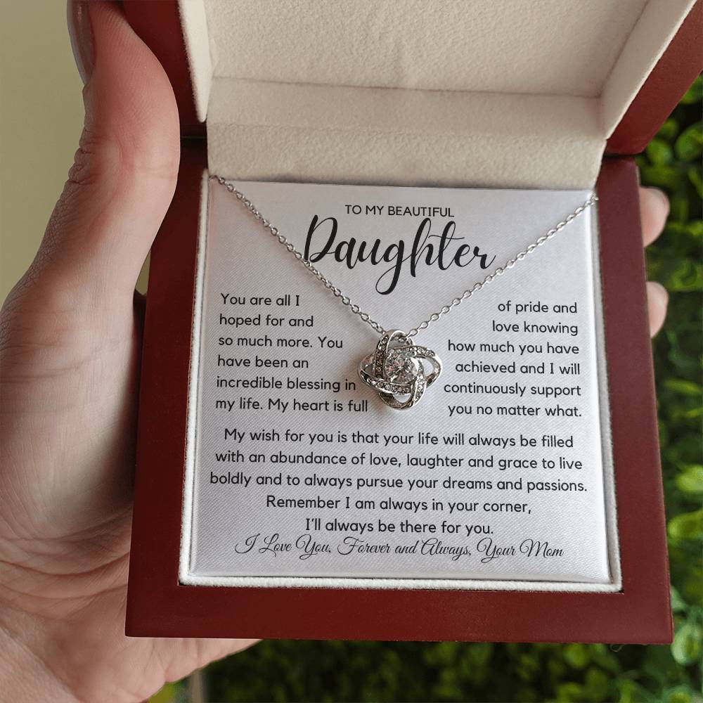 To My Beautiful Daughter - Proud Of You Necklace