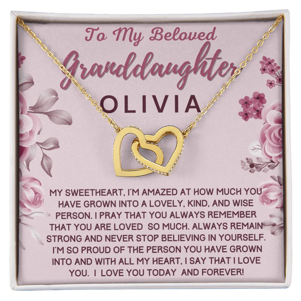 Custom Name Gift for Granddaughter - I Am Proud Of You