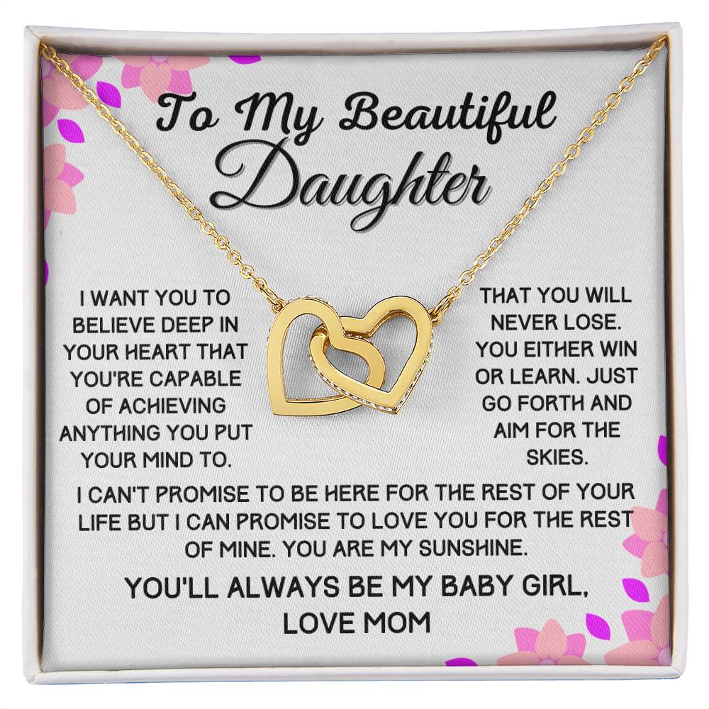 Gift To My Beautiful Daughter From Mom - I Promise To Love You