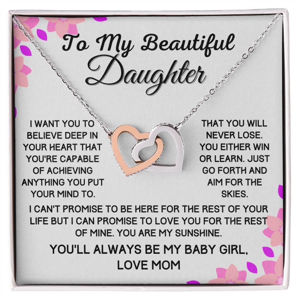 Gift To My Beautiful Daughter From Mom - I Promise To Love You