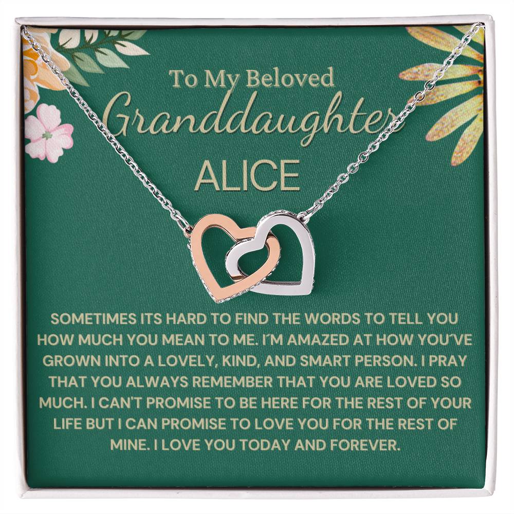 Custom Name Gift for Granddaughter - Remember That You Are Loved