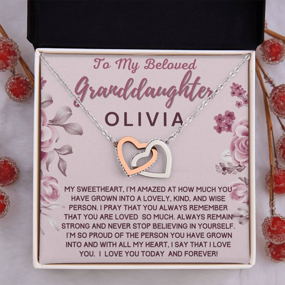 Custom Name Gift for Granddaughter - I Am Proud Of You