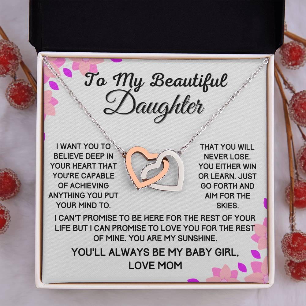 Gift To My Beautiful Daughter From Mom - I Promise To Love You