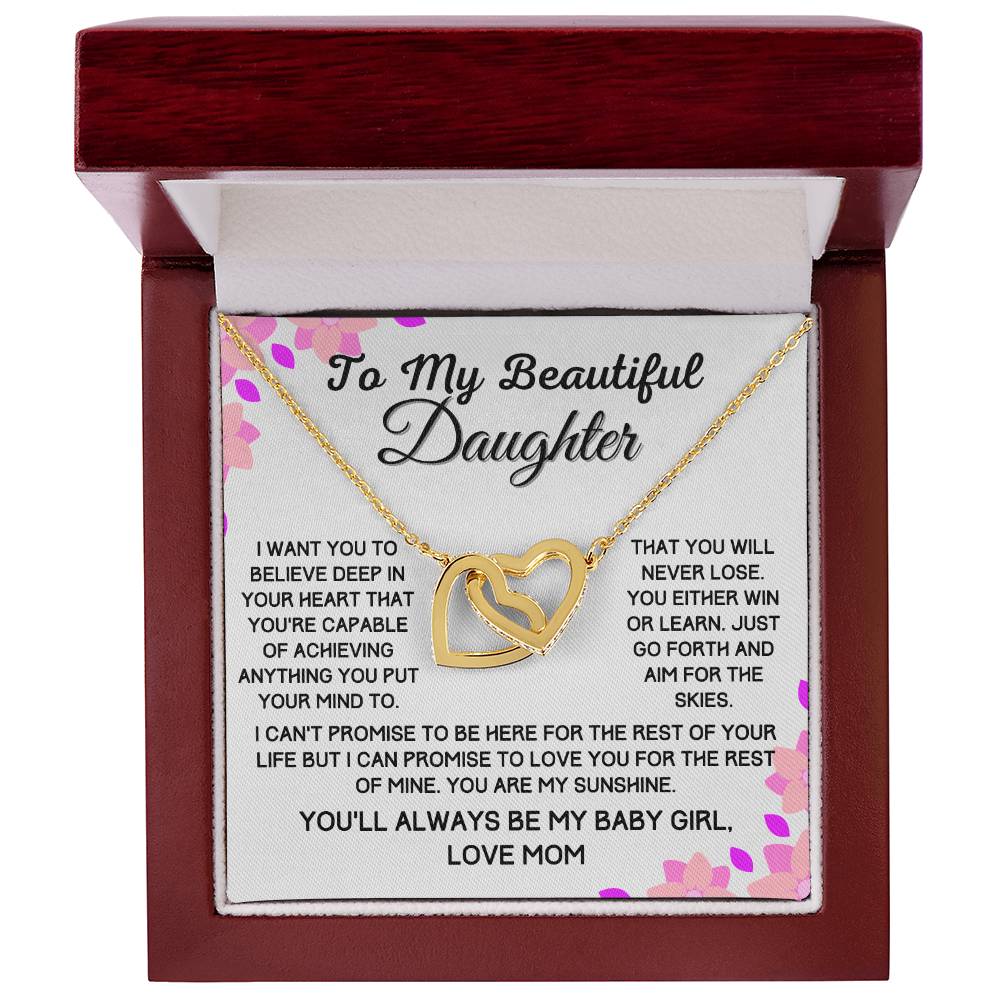 Gift To My Beautiful Daughter From Mom - I Promise To Love You