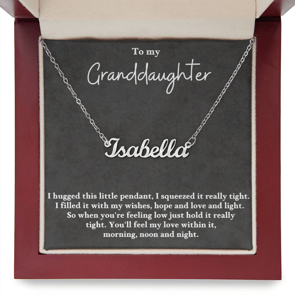 Gift For Granddaughter - Filled This Necklace With All My Wishes