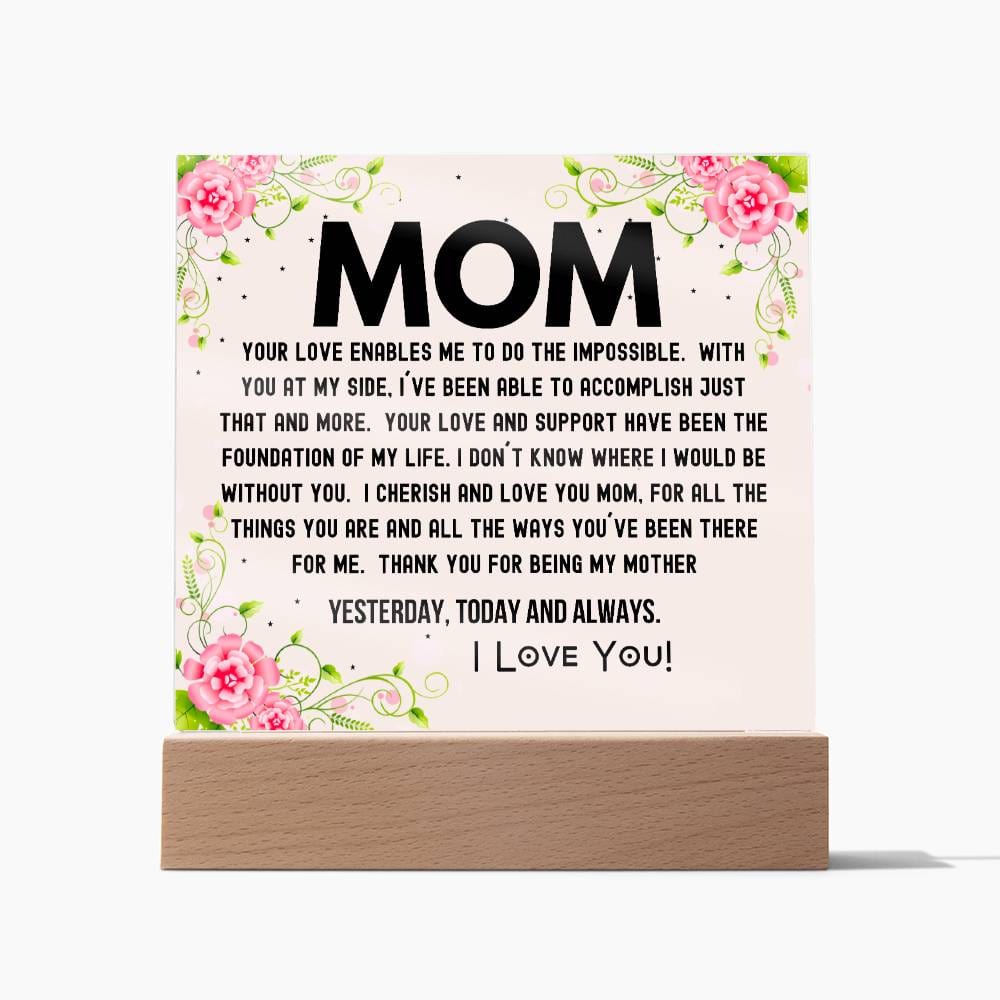 Gift For Mom - I Cherish And Love You Acrylic Plaque