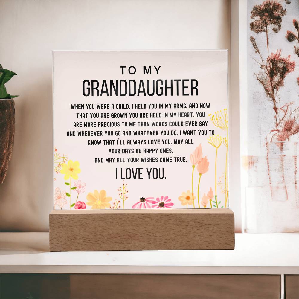 To My Granddaughter - You Are Are Held In Your Heart