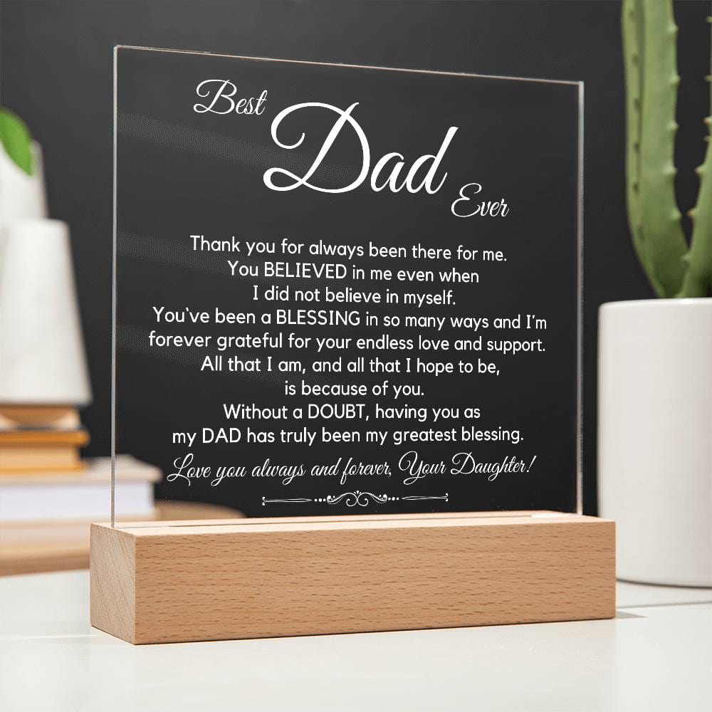 Gift For Best Dad Ever -You Are A Blessing-Acrylic Plaque