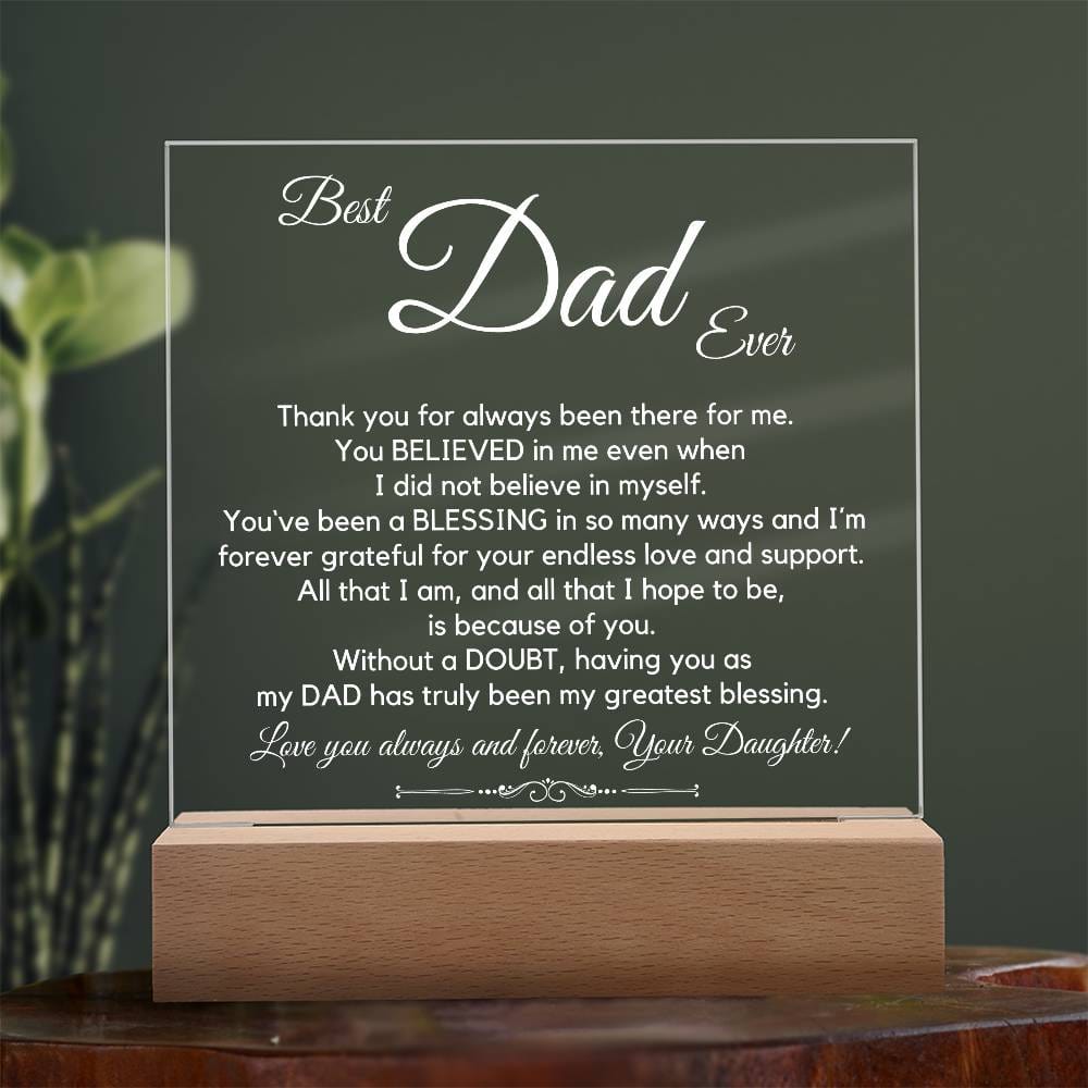 Gift For Best Dad Ever -You Are A Blessing-Acrylic Plaque