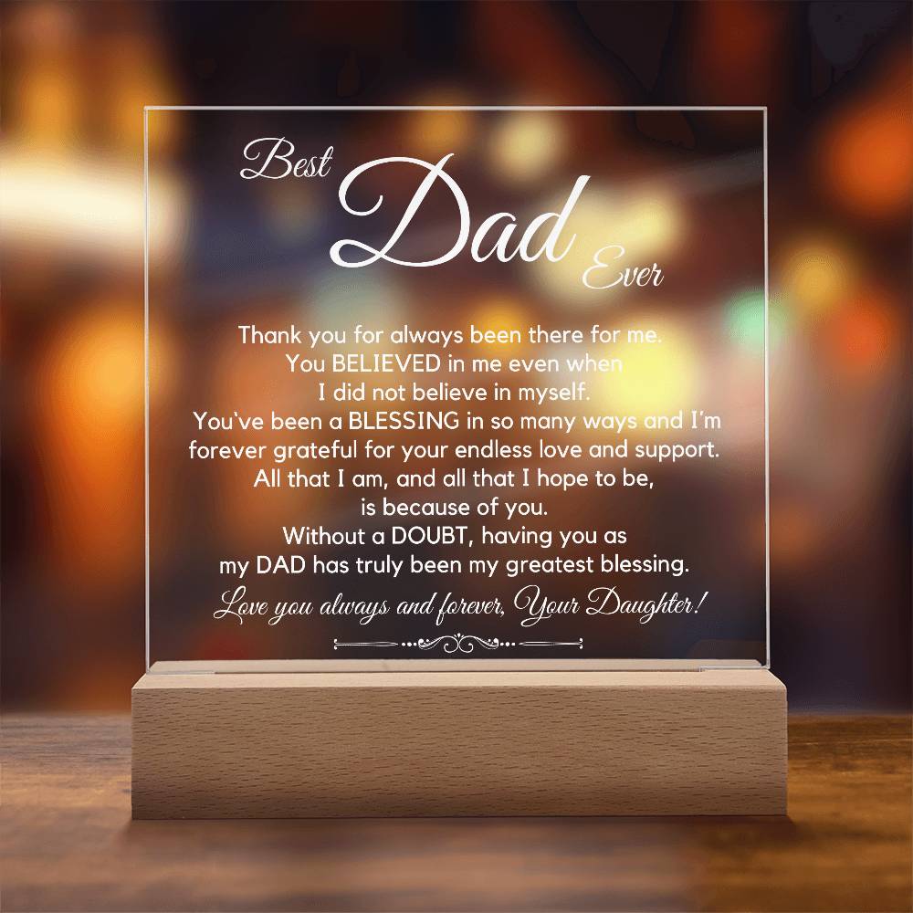 Gift For Best Dad Ever -You Are A Blessing-Acrylic Plaque