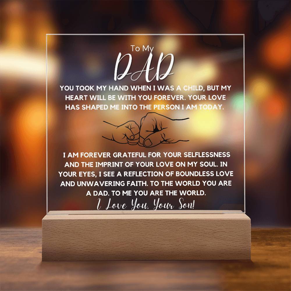 Gift For Dad - Your Are The World Acrylic Plaque