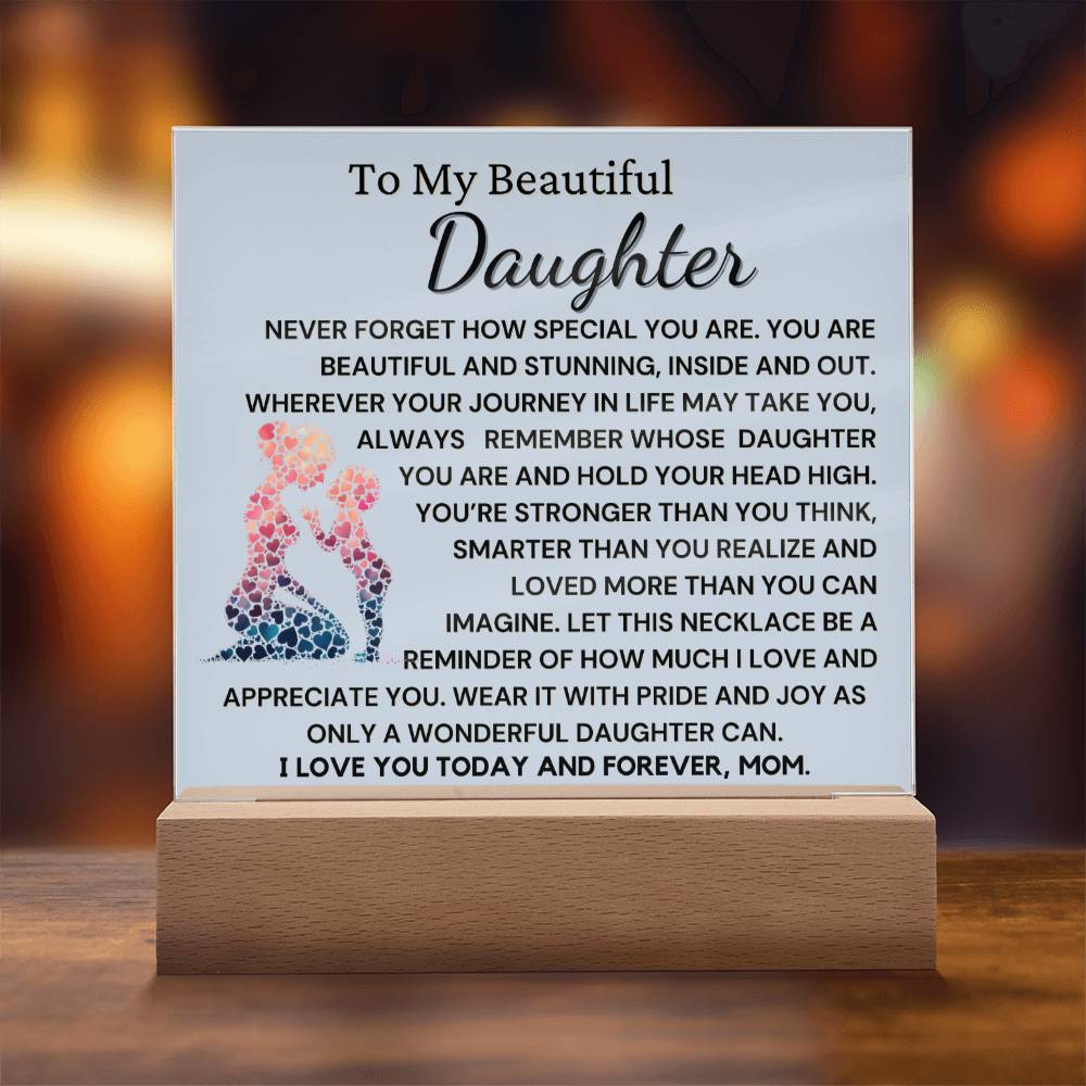 To My Beautiful Daughter From Mom - You Are Special Acrylic Plaque