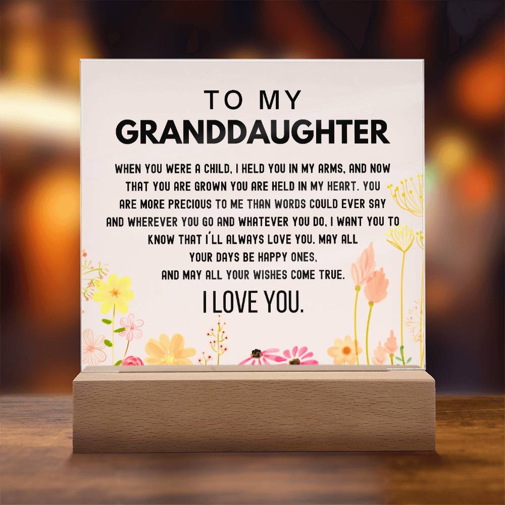 Gift for Granddaughter - You Are Held In My Heart