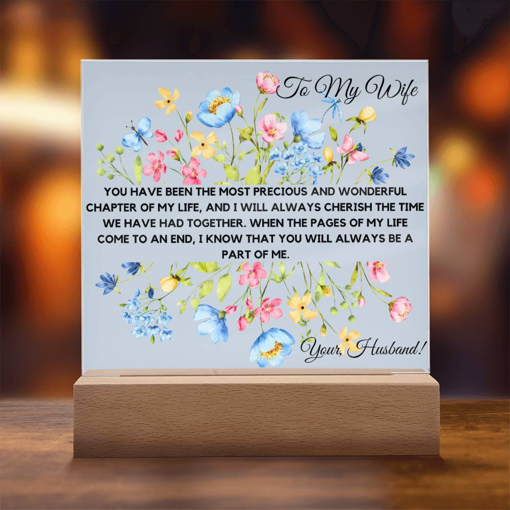 To My Wife - Most Precious Acrylic Plaque