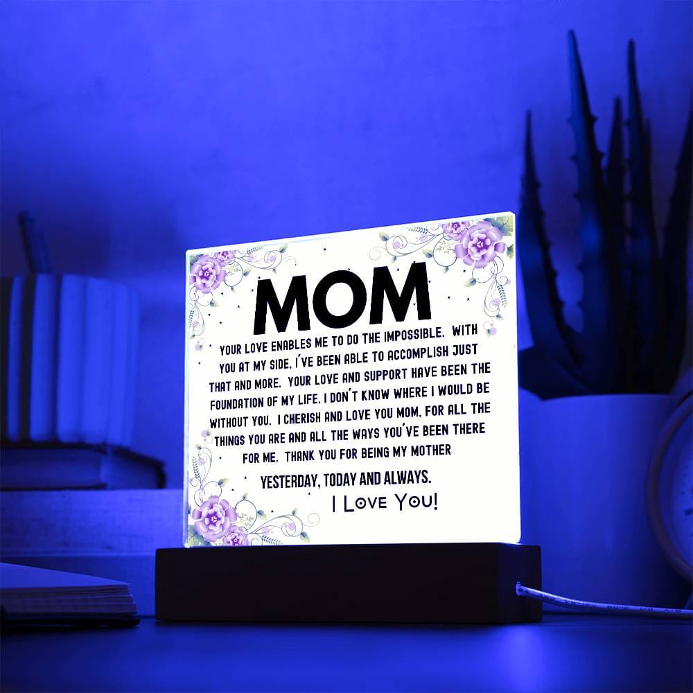 Gift For Mom - I Cherish And Love You Acrylic Plaque