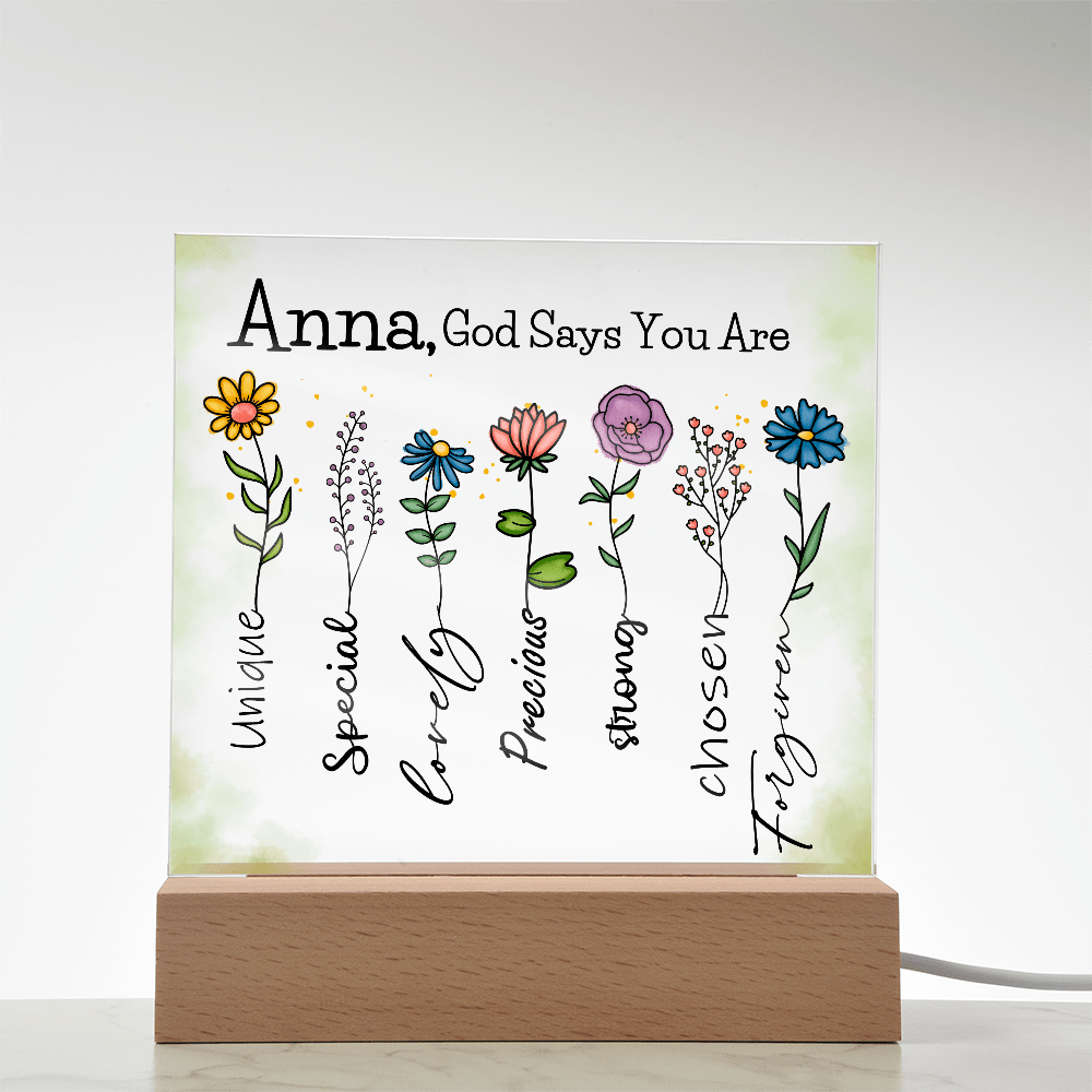 Custom God Says You Are Acrylic Plaque