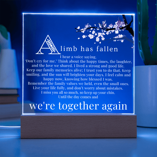 Together Again Memorial Acrylic Plaque