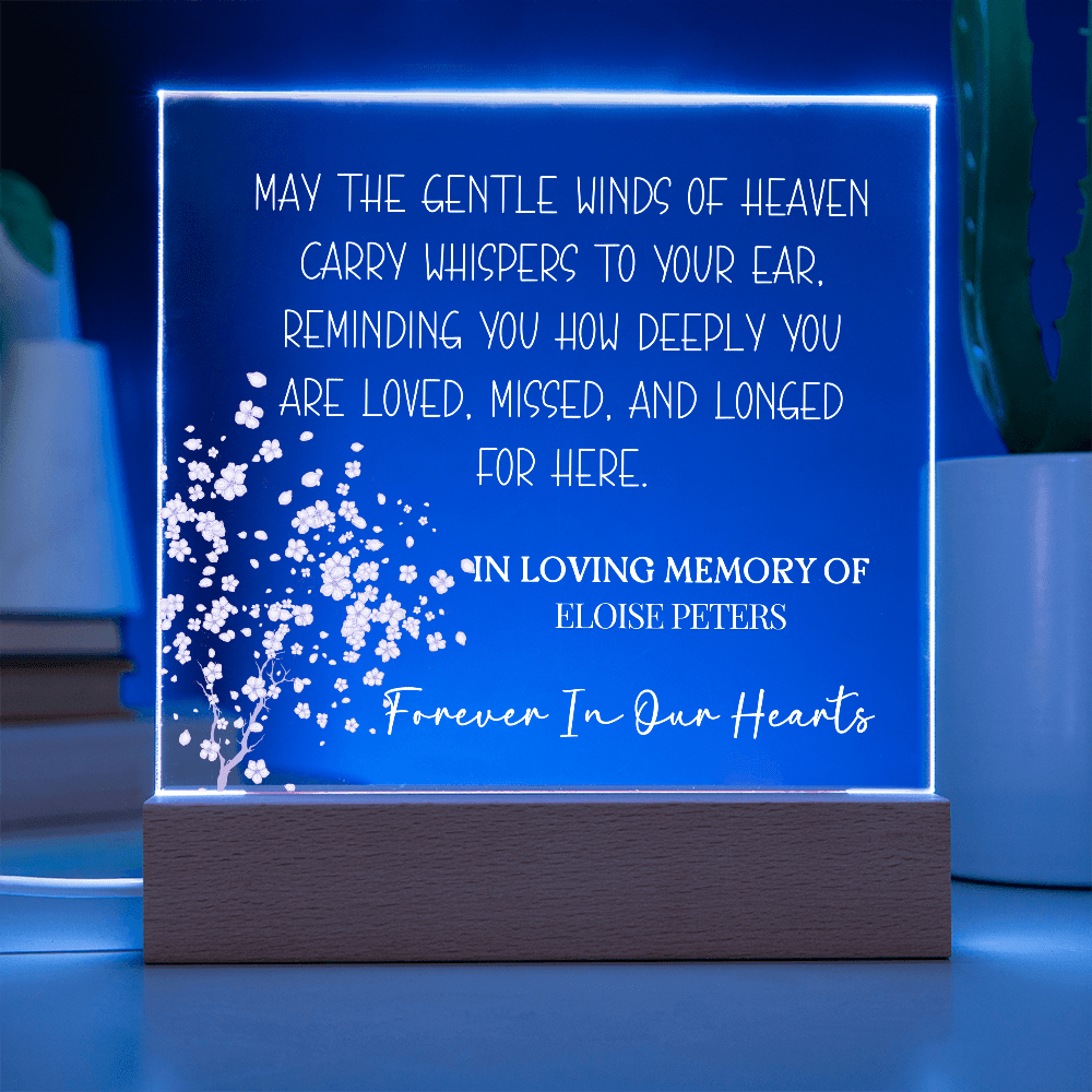 Custom Text Memorial Acrylic Plaque