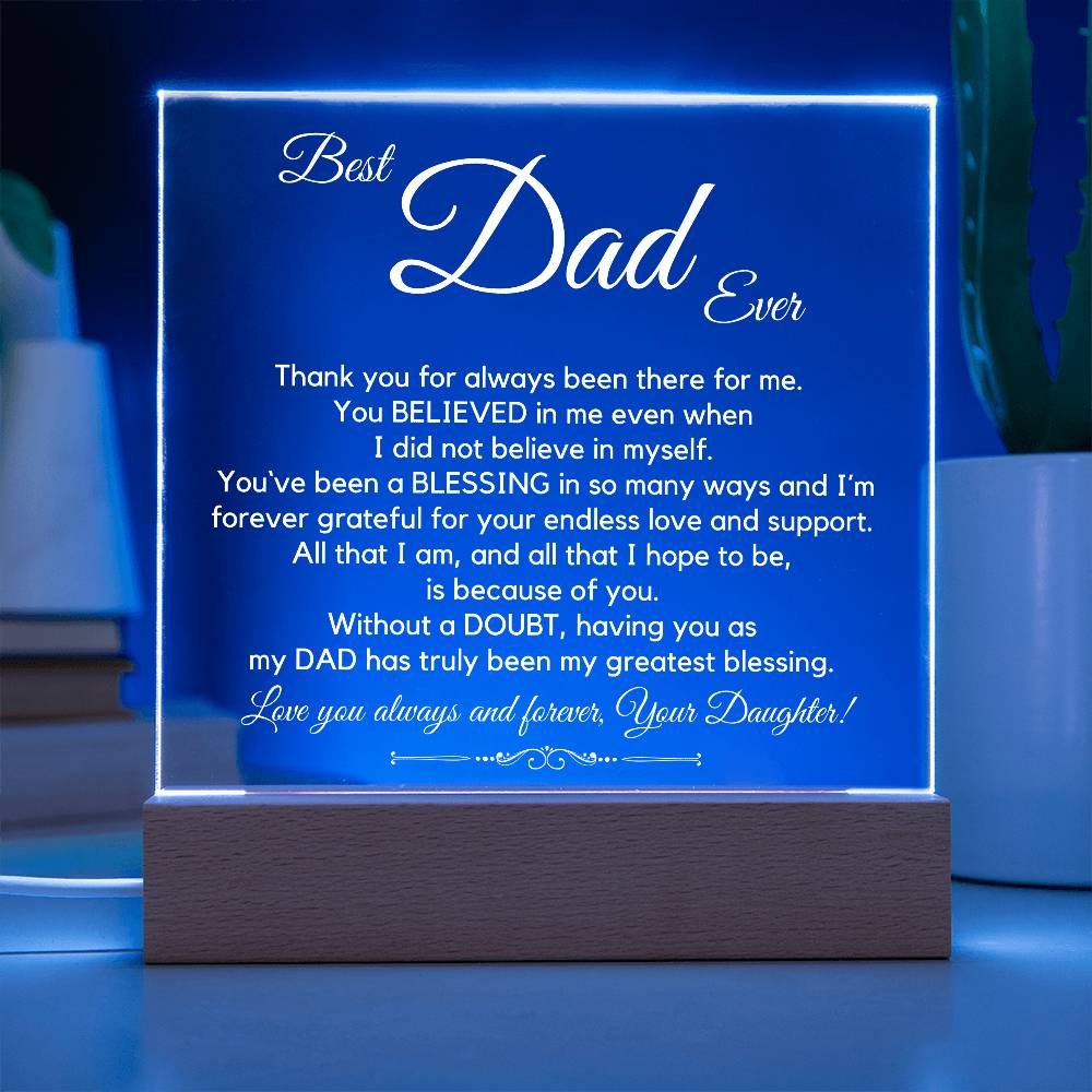 Gift For Best Dad Ever -You Are A Blessing-Acrylic Plaque