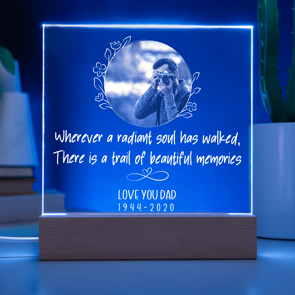 Custom Photo Text Memorial Acrylic Plaque