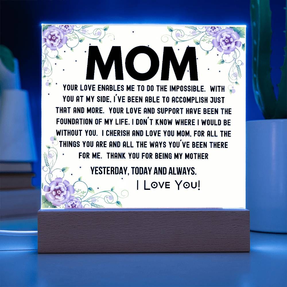 Gift For Mom - I Cherish And Love You Acrylic Plaque