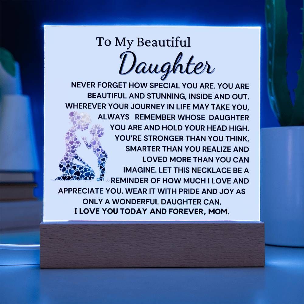 To My Beautiful Daughter From Mom - You Are Special Acrylic Plaque