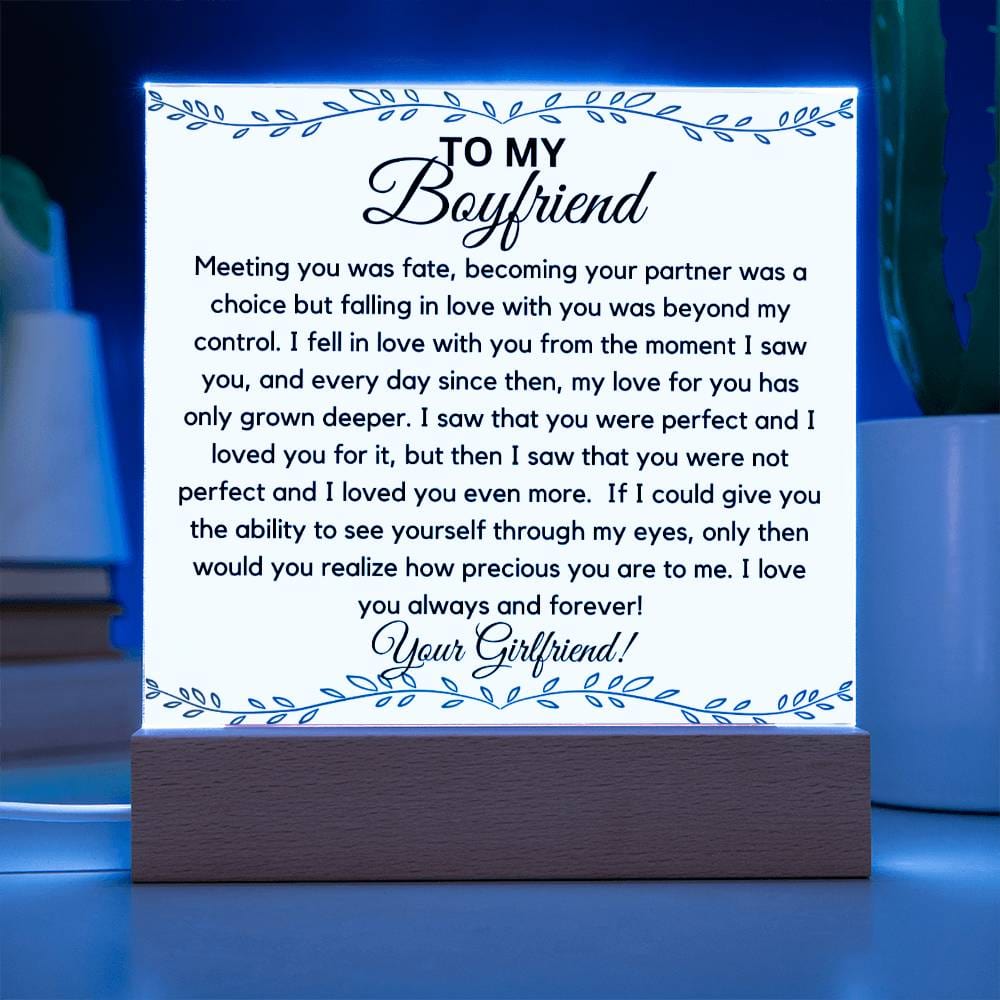 To My Boyfriend - The Moment I Saw You Acrylic Plaque